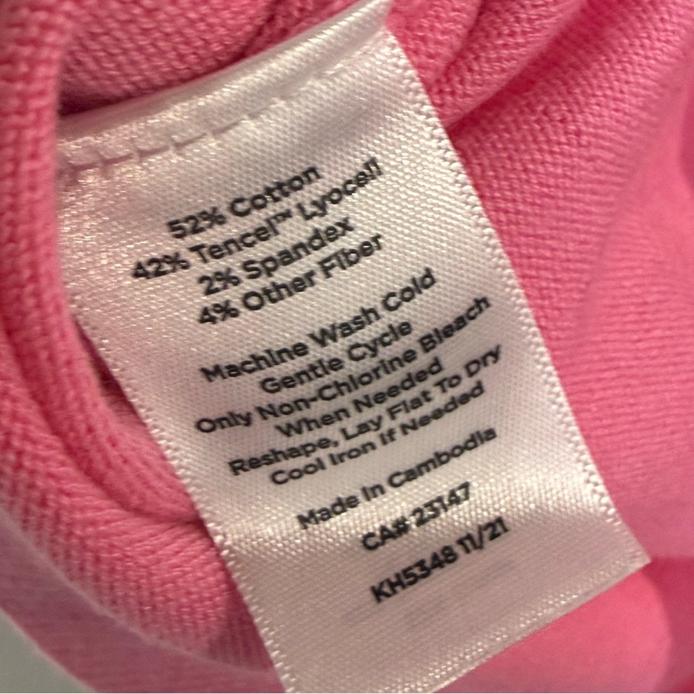 Talbots Lightweight Button Front Pink Cardigan Sw… - image 6